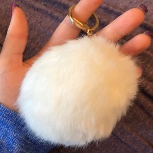 puffball keychain